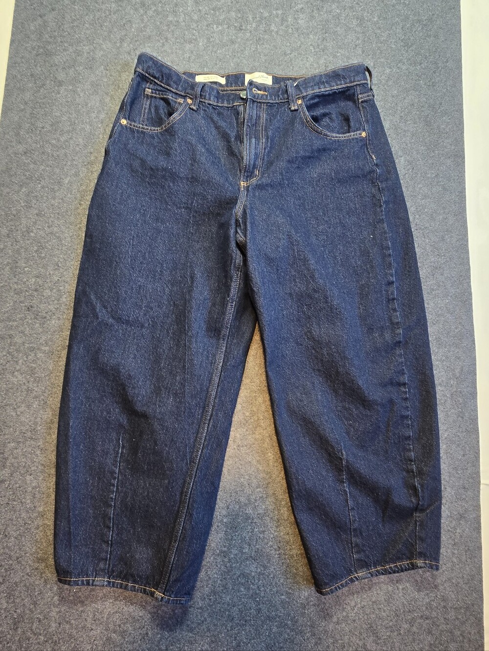 High Rise Easy Barrel Jeans Size 14 Dark Indigo